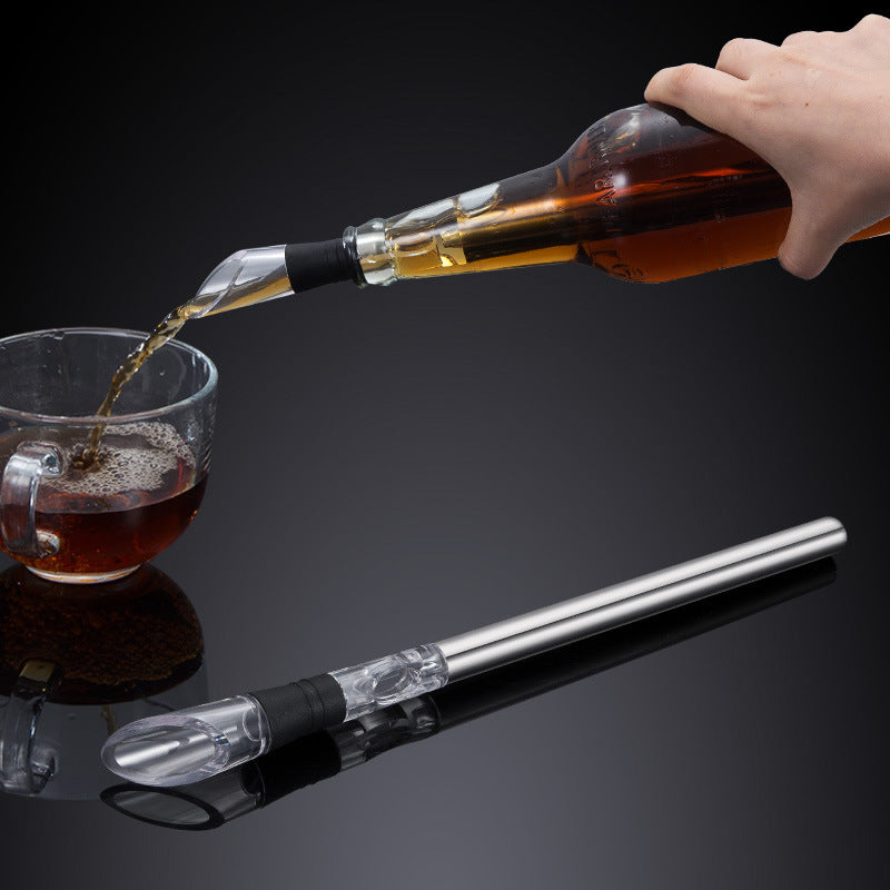 Premium Stainless Steel Wine Cooling Rod & Aerating Pourer